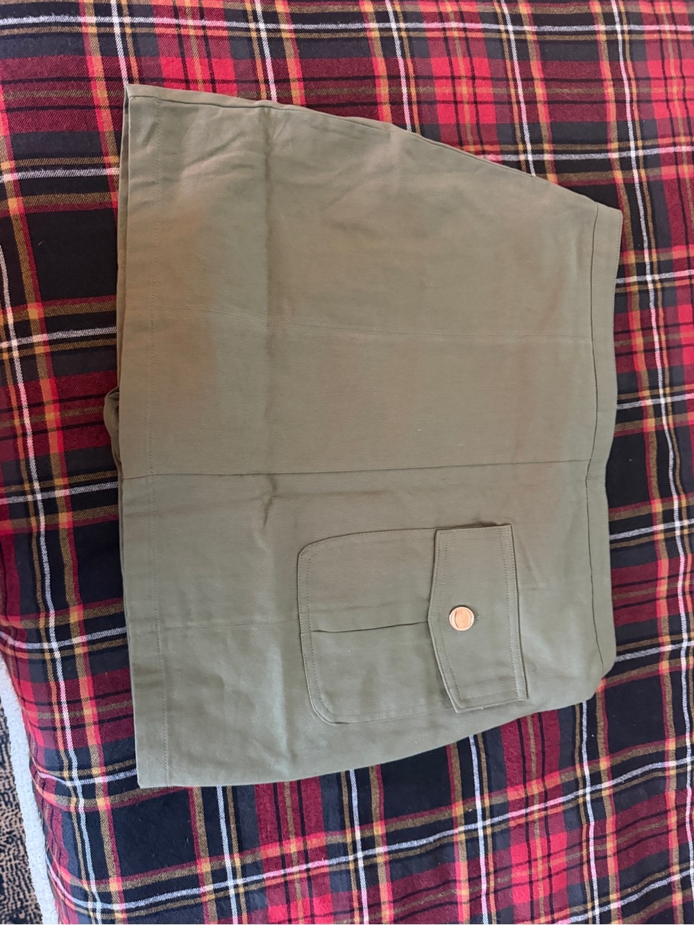bishop + young Olive Cargo Skort with Flap Pocket new with tags